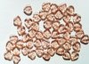 50 9mm Transparent Rosaline Leaf Beads